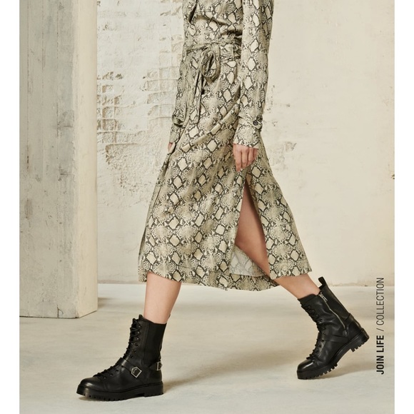 ZARA Real Leather Buckled Ankle Boots - Picture 2 of 8